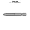 Teng Tools PZ1 Bit - 25mm Long - 1/4" Drive Hex Drive (Pack Qty: PZ2500110